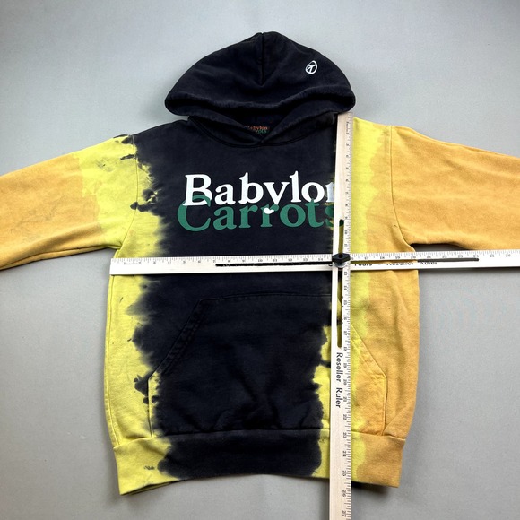 Carrots Babylon Hoodie Sweatshirt Adult Small Black Yellow Anwar Stacked Logo - Picture 7 of 10